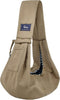 CUBY Dog and Cat Sling Carrier, Hands-Free Reversible Pet Papoose Bag for Puppy, Small Dogs Cats (Khaki, Unadjustable
