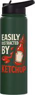 Easily Distracted By Ketchup. Easily Distracted By Ketchup Stainless Steel Insulated Water Bottle