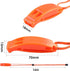 JULBEAR 6PCS Safety Survival Whistles with Adjustable Reflective Lanyard, Emergency Plastic Whistle for Marine Use