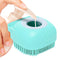 Dog Bath Brush With Soap Dispenser, Silicone Scrubber for Bath Dogs, Exfoliating Shampoo Massage Brush