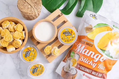 Generic 50g(Pack 3) Freeze-Dried Mango Sticky Rice with Coconut Milk Dip