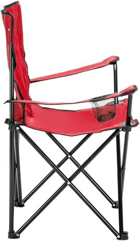 Generic Foldable Camping Chair, Portable Camping Chairs with with Arm Rest, Cup Holder & Carry Bag, Lightweight Beach
