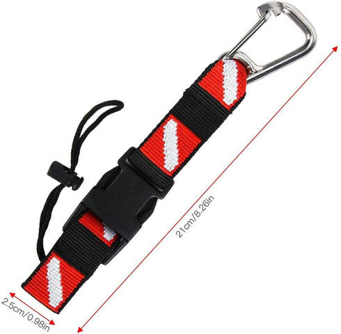 Universal BCD Scuba Diving Gear Keeper Holder with Lanyard Safety Clip (HY08)