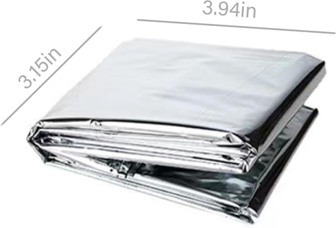 Guo's hyekbe First Aid Mylar Rescue Blanket, Emergency Blankets for Outdoor Survival Gear, Body Warmer Blanket (Silver,