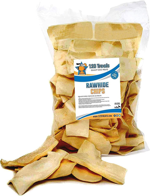 Rawhide Chips Smoked Flavor | 100% Natural Delicious Dog Treats, 2 Pounds