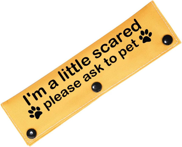 Scared Dogs Leash I'm a Little Scared - Please Ask to Pet Dog Leash Wrap (Little Scared Sleeve)