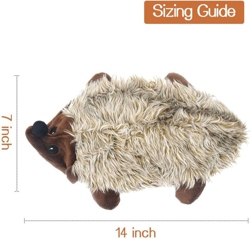 LEGEND SANDY Dog Squeaky Toys for Small Doggies, Cute Plush Bundle, Natural Cotton Puppy Chew for Teething (Hedgehog)