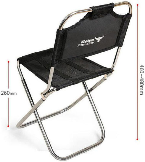 Selpa Nadalan Small Outdoor Portable Mini Oxford Folding Chair Aluminum Backrest Chairs Fishing Stool Camping Chair