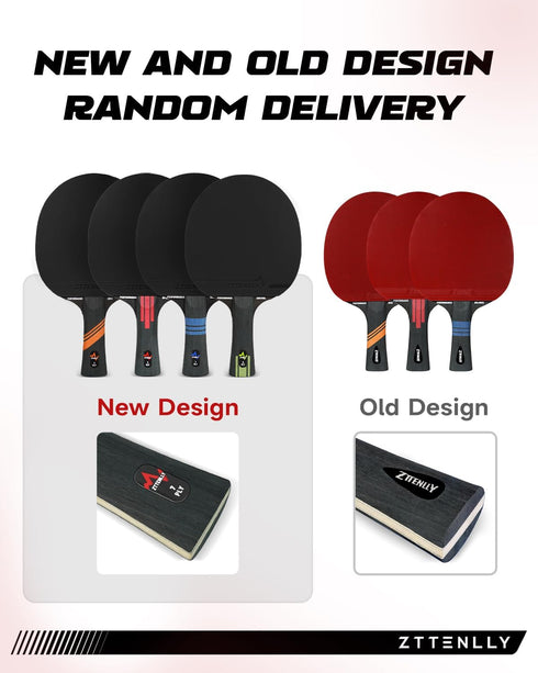 Ping Pong Paddle with Carbon Technology, Performance-Series Table Tennis Racket for Professional Play