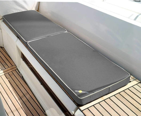 18" 17" 2-1/2") Oceansouth Boat Seat Cushion (Gray, Length x Width x Height Cushion Cover Sponge Bench Patio Chair seat