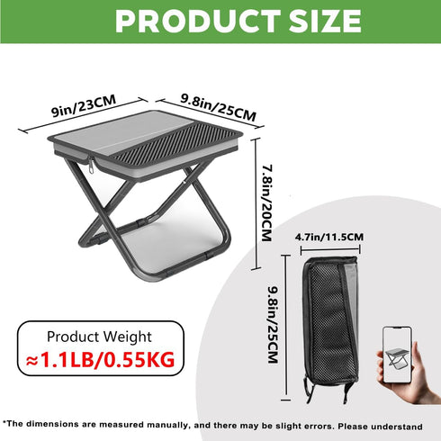 Backpacking HILIMSE Compact Folding Stool for Adults Design and Portable Stool with Handbag Style,Lightweight Mini