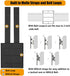 KRYDEX 5.56mm Magazine Pouch + 9mm .45 Pistol Mag Pouch Combo, MOLLE Mag Holders with Quick Release Insert
