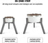Adjustable Dog Bowl Stand for 7-10.6'' Bowls, Raised Food & Water Bowls, 11'' Tall, Grey (Bowl Not Included)