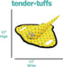 SmartPetLove Snuggle Puppy Tender-Tuffs Tug of War Dog Toy - Extra Large Yellow Stingray Big Ray with Puncture