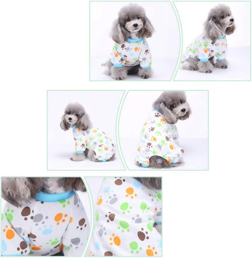 2-Pack Pet Clothes Puppy Cute Pajamas, Cotton Rompers for Dogs and Cats, Cosy Apparel, Redhorse & Paw XL