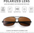 SUNGAIT Ultra Lightweight Rectangular Polarized Sunglasses with UV400 Protection