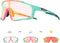 KAPVOE Photochromic Cycling Glasses for Men Women - High Definition Sports Sunglasses for MTB BMX