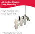 SeaSense 3-Rack Fishing Rod Holder for Boat, Pontoon, Garage - Convenient Storage with Mounting Hardware
