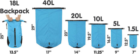 2.0 40L Skog Kust LiteSk Waterproof Ultralight Dry Bag | Blue