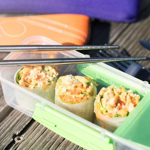 Reusable Travel Utensils with Case, Fork, Spoon & Knife Set with Optional Reusable Straws for Office & Camping