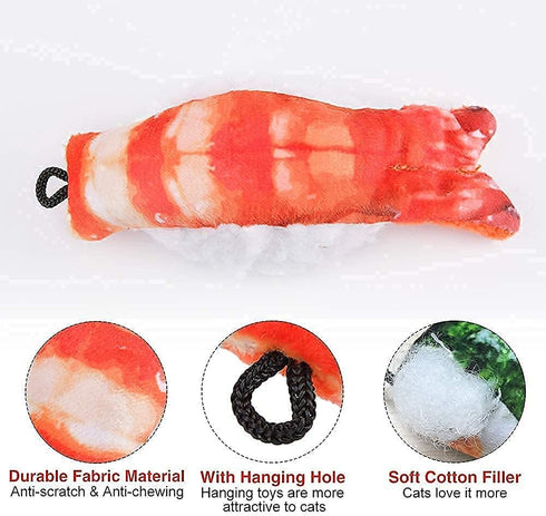 REKOBON Catnip Toys, 8 Pack Kitten Toys for Indoor Cats, Bite Resistant Chew Toy with Sushi Roll