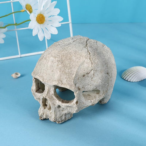 Halloween Aquarium Landscape Skull Aquarium Skull Artificial Skeleton Decoration for Home Décor Aquarium Fish Tank Landscape Collectible Teaching Prop by Hosfairy