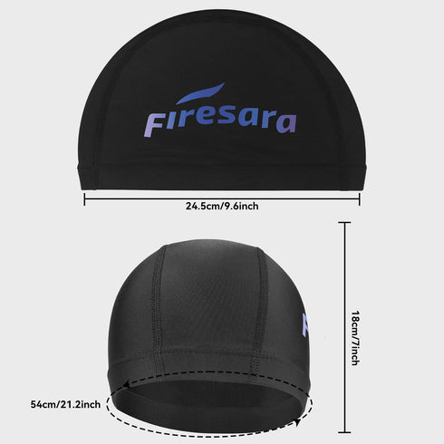 Firesara Fabric Swim Cap, High Elasticity for Long Short Hair, Breathable Swim Caps for Women Girls Men Kids