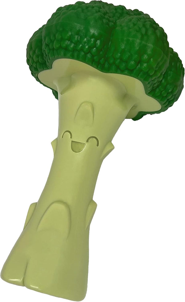 NYLABONE Broccoli Dog Toy Power Chew – Cute Dog Toys for Aggressive Chewers, Bacon & Cheese Flavor, Large/Giant