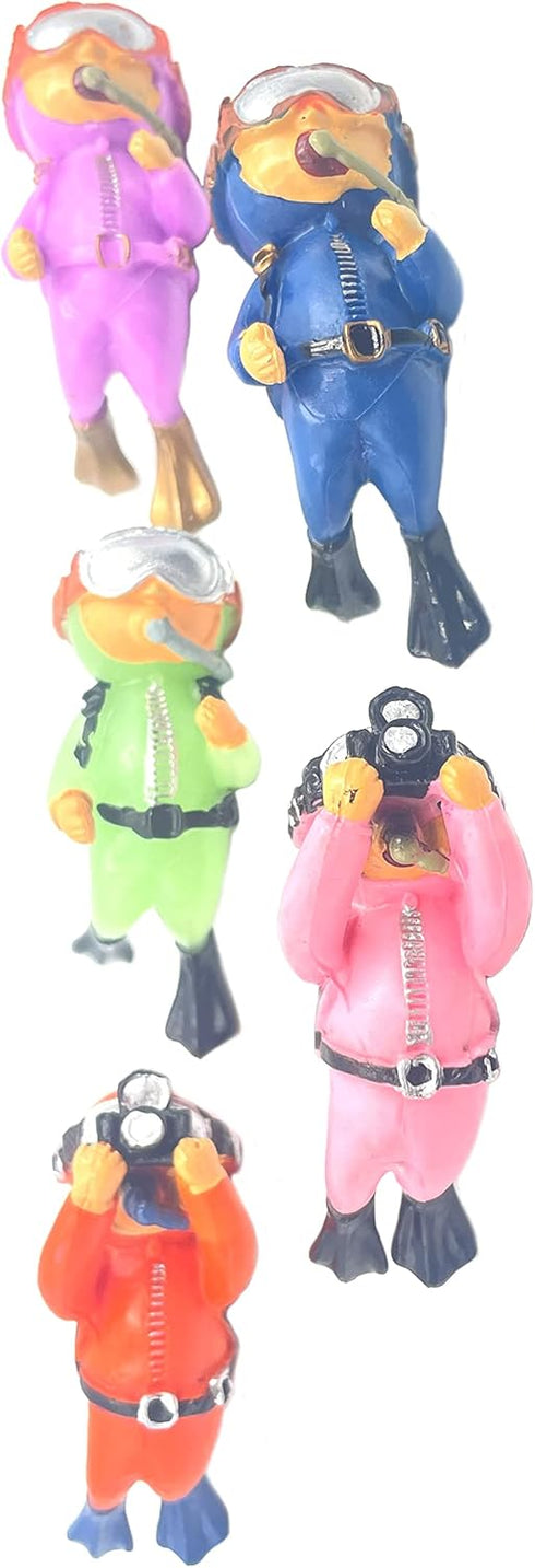5Pcs Floating Fish Tank Decorations, Cute Little Diver Aquarium Ornament Accessories