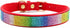 Rhinestone Dog Collar, Cute Soft Suede Leather Collar with Crystal Diamond for Pet Dog Puppy (S, Red-3)