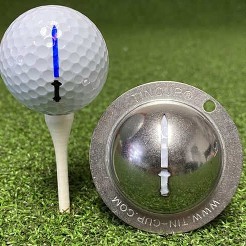 Tin Cup Golf Ball Custom Marker - Alignment Tool for Golf