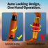 FVW Auto Locking Rock Climbing Carabiner Clips, UIAA Certified 25KN Heavy Duty D-Shaped Caribeaners for Rappelling