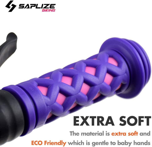 SAPLIZE Kids Bike Handlebar Grips, Shorter Length (4.13"), Soft and Comfortable for Girls Boys Bikes