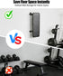 JVWKPU 200 lb, Weight Bench Gym Storage with Rubber Gasket, Heavy Duty Wall Mount Brackets Adjustable Hanger Home Gym
