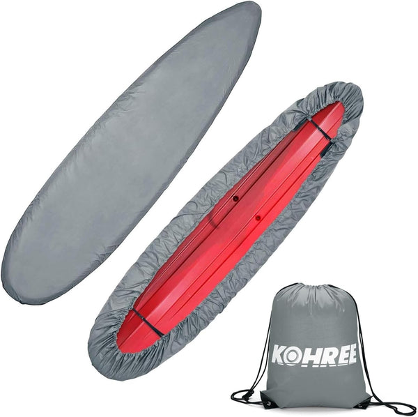 Kohree 420D Kayak Cover - Waterproof Heavy Duty UV Protection for Outdoor Storage, 10.2-11.5ft / 11.8-13.1ft