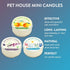 One Fur All Pet House Mini Candles - Natural Soy Wax Scented Candles for Pet Odor, Variety Pack of 3