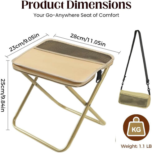 Backpack 2026 Foldable Stool, Portable Folding Camp Stool, Foldable Chair can Turned Into a Satchel, Lightweight Seats