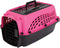 Petmate Two Door Pet Kennel, Pink/Black, 19" Long, for Pets up to 15 Pounds, Made in USA