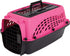 Petmate Two Door Pet Kennel, Pink/Black, 19" Long, for Pets up to 15 Pounds, Made in USA