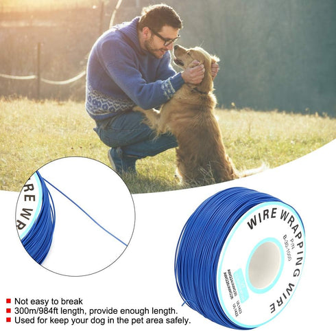 AYNEFY Pet Fence Coil Wire Cables, 300m/984ft Dog Fencing System Boundary Electric Wire for Dog and Cat Containment
