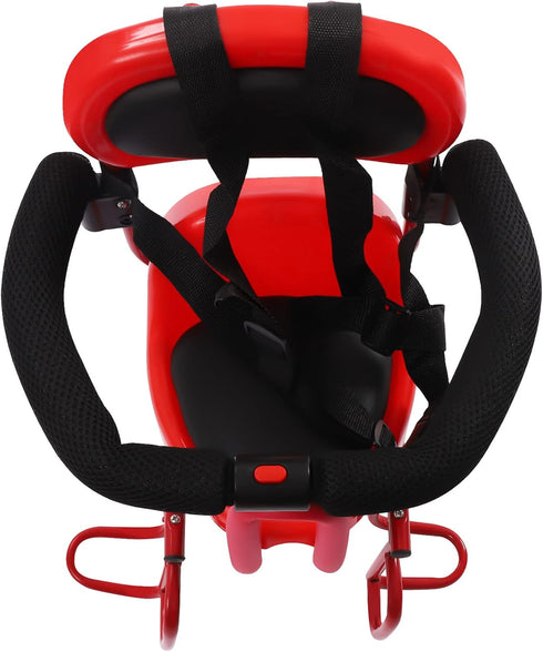 SEANESZTI 6 6 Child Bike Seat, Mount Baby Bike Seat with Back Rest Armrest Foot Pedals, Rear Mounted Child Bike Seat