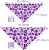 PET SHOW 4 Pack Paw Print Big Dog Bandanas Set Girl Boy Reversible Adjustable Dogs Scarves Cat Daily Birthday Party Triangle Bibs Grooming Accessories for Medium Large Dogs Puppies Pets