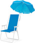 1 Pack Heavy Duty Steel Beach Chair,Beach Chair with Umbrella,Outdoor Folding Chair