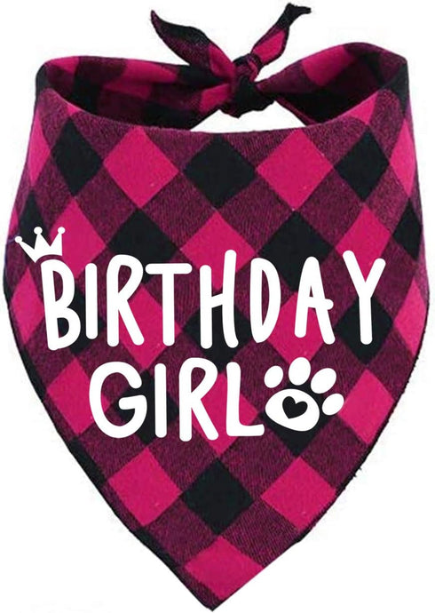 Birthday Girl Dog Bandana