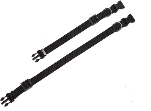 Adjustable Nylon Dog Collar | Pet Collar 1 Inch 3/4 Inch 5/8 Inch Wide for Large Medium Small Dogs (3/4 Inch, Black)