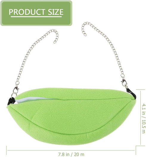 Hammock 2pcs Hammock Toyvian Hamster Hanging Bed and Warm Cotton with Hooks, Banana-Shaped Hanging Nest for Small Pets