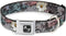 Buckle-Down Seatbelt Buckle Dog Collar - Flowers w/Filigree Pink, 1" Wide, Fits 11-17" Neck