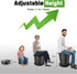 (13H) Camping Toilet, Retractable Portable Toilet for Adults Kids, Adjustable Height Portable Potty with Lid, Foldable