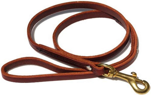 Ray Allen Mfg Signature K9 Standard Leather Leash, 3-Feet x 1/2-Inch, Burgundy