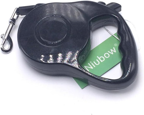 Retractable Dog Leash with Nylon Ribbon Lead - Durable 10-feet Long for Small & Medium Breeds, Supports 25-pound